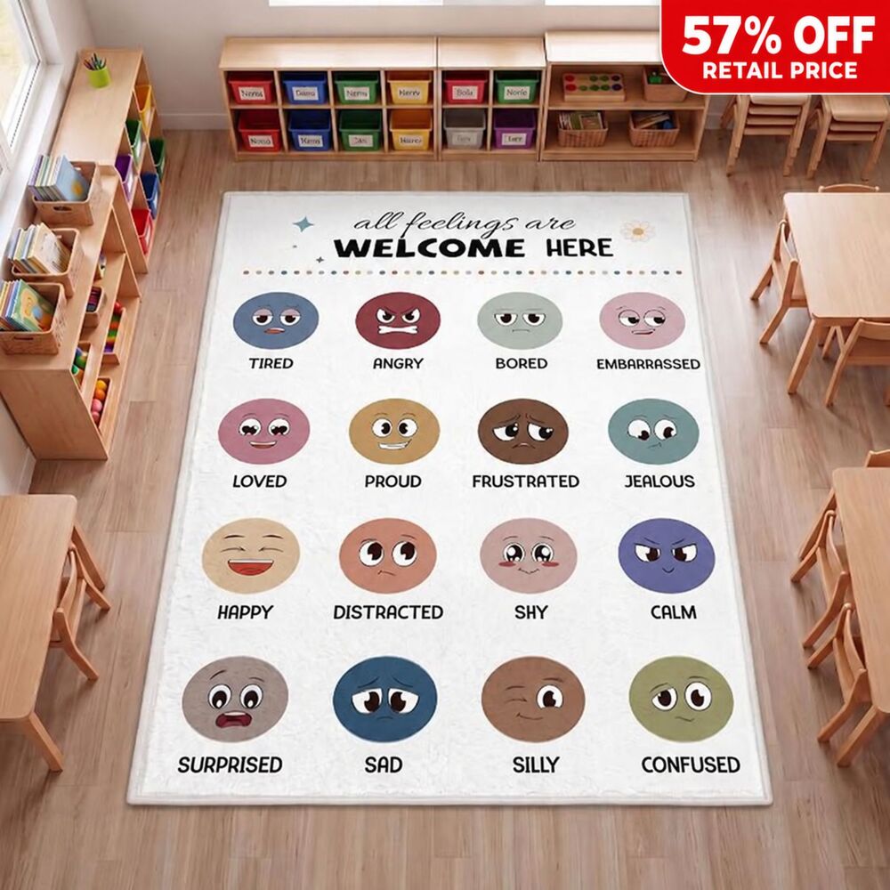 Brand New Capoda Calming Corner Classroom Rug – 4.9' × 7.6'